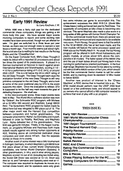 Computer Chess Reports Front Page 1991 1st Quarter 40 x 40